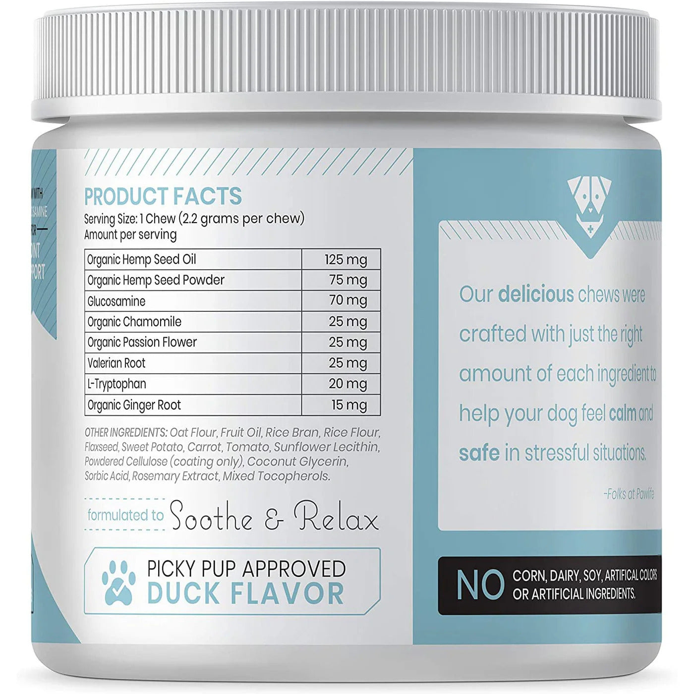 Pawlife Dog Calming Chews - Anxiety Relief Treats 60 Calming Treats for Dogs Paw Pop Store
