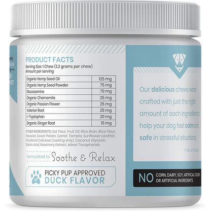 Pawlife Dog Calming Chews - Anxiety Relief Treats 60 Calming Treats for Dogs Paw Pop Store