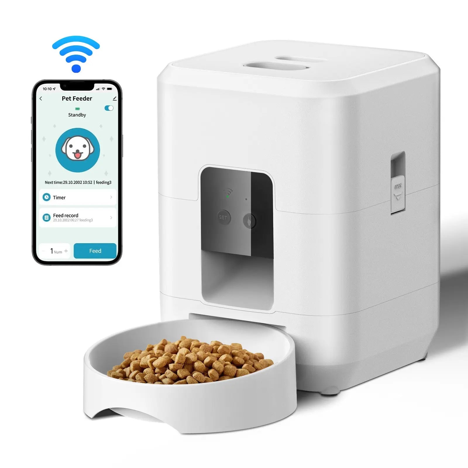 Pet Intelligent Timing Quantitative Remote Automatic Pet Feeder Paw Pop Store