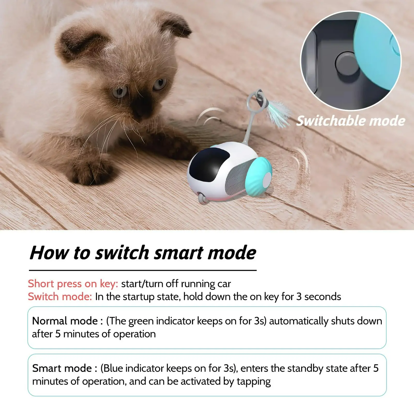Smart Interactive Cat-Dog Toy Car Paw Pop Store